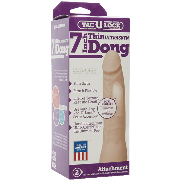 Vac-U-Lock- 7 Inch Thin ULTRASKYN Dong - Image 3